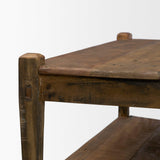 Mercana Ashwick Dark Brown Reclaimed Wood Square Coffee Table