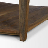 Mercana Ashwick Dark Brown Reclaimed Wood Square Coffee Table