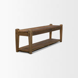 Mercana Ashwick Dark Brown Reclaimed Wood Bench