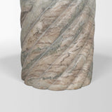 Mercana Ravello 42" Pink Marble Swirl Pedestal Base Round Dining Table