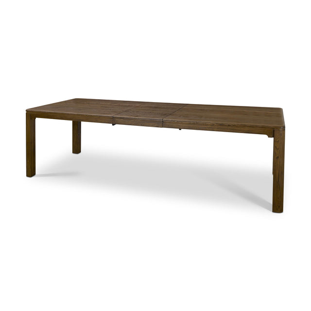 Mercana Kendrix 84" Dark Brown Oak Wood Extendable Rectangular Dining Table