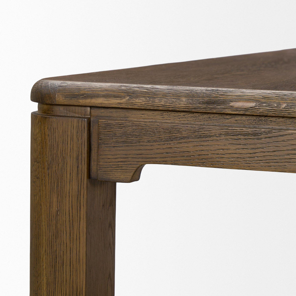 Mercana Kendrix 84" Dark Brown Oak Wood Extendable Rectangular Dining Table