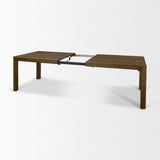 Mercana Kendrix 84" Dark Brown Oak Wood Extendable Rectangular Dining Table