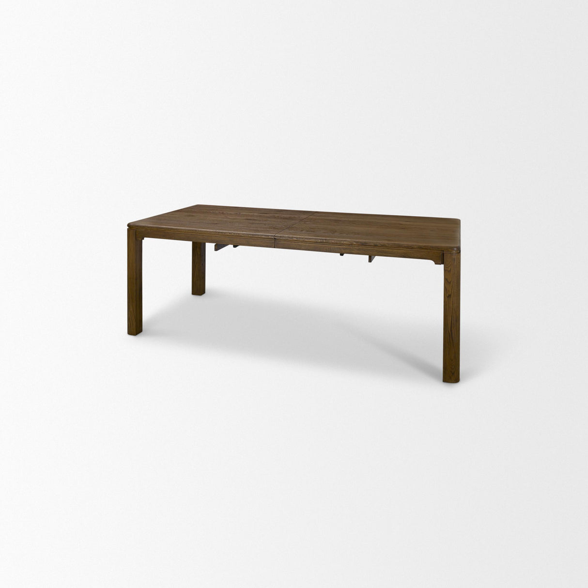 Mercana Kendrix 84" Dark Brown Oak Wood Extendable Rectangular Dining Table