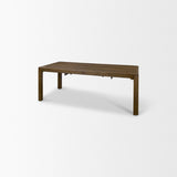 Mercana Kendrix 84" Dark Brown Oak Wood Extendable Rectangular Dining Table
