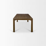 Mercana Kendrix 84" Dark Brown Oak Wood Extendable Rectangular Dining Table