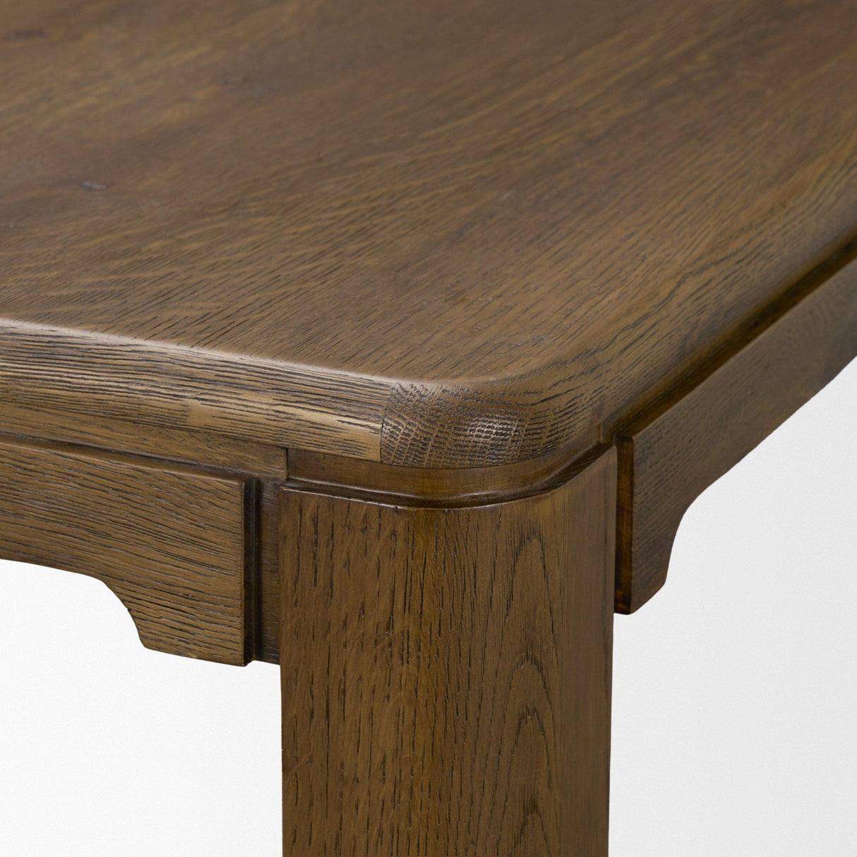 Mercana Kendrix 84" Dark Brown Oak Wood Extendable Rectangular Dining Table