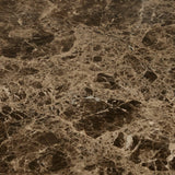 Mercana Kendrix Dark Brown Oak Wood Cappuccino Marble 4 Door Closed Sideboard