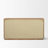 Mercana Travona Oak Wood w/ Travertine 6 Drawer Dresser
