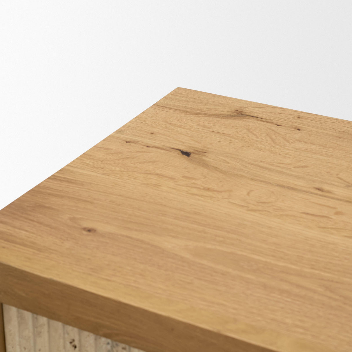 Mercana Travona Oak Wood w/ Travertine 6 Drawer Dresser