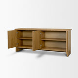 Mercana Alcott Brown Wood 4 Door Closed Sideboard