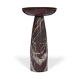 Mercana Bellancia Rosso Red Levanto Marble Pedastal Side Table