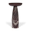 Mercana Bellancia Rosso Red Levanto Marble Pedastal Side Table