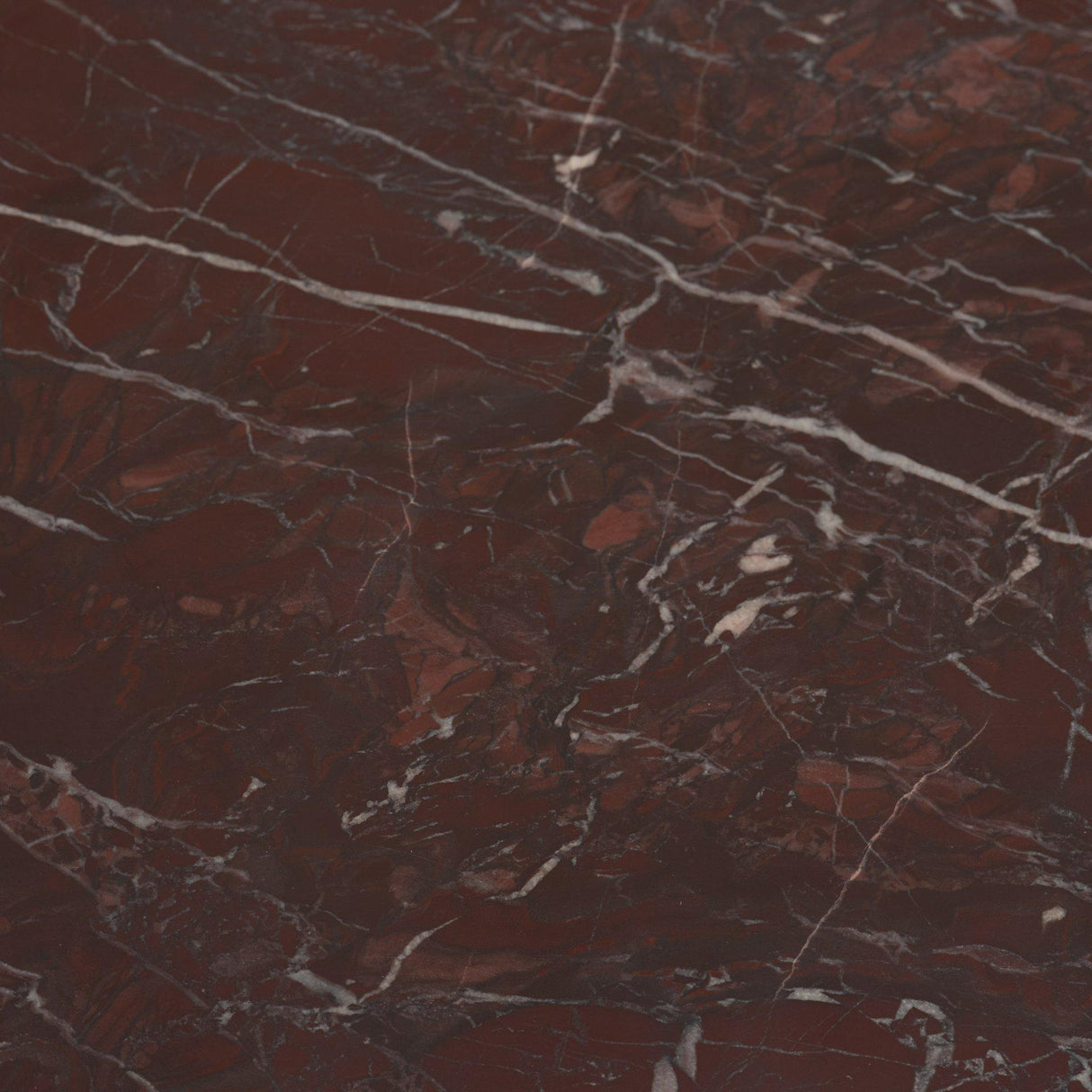 Mercana Bellancia Rosso Red Levanto Marble Pedastal Side Table