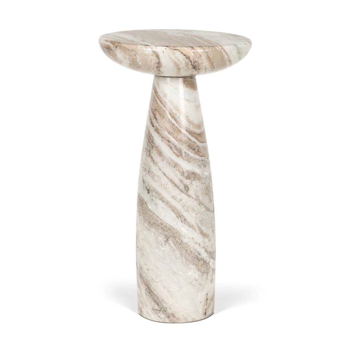 Mercana Bellancia Rosa Pink Marble Pedestal Side Table