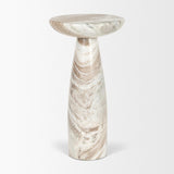 Mercana Bellancia Rosa Pink Marble Pedestal Side Table
