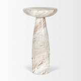 Mercana Bellancia Rosa Pink Marble Pedestal Side Table