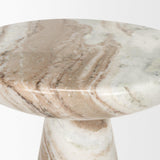 Mercana Bellancia Rosa Pink Marble Pedestal Side Table