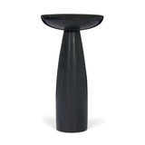 Mercana Bellancia Nero Black Marquina Marble Pedestal Side Table