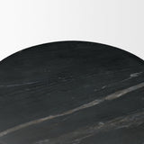 Mercana Bellancia Nero Black Marquina Marble Pedestal Side Table
