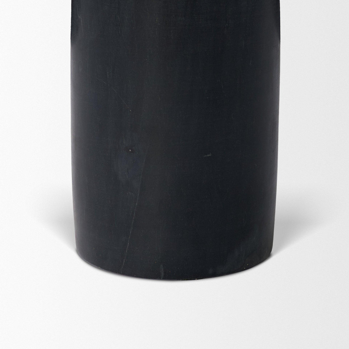 Mercana Bellancia Nero Black Marquina Marble Pedestal Side Table