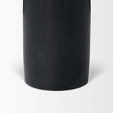 Mercana Bellancia Nero Black Marquina Marble Pedestal Side Table