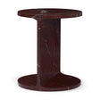 Mercana Forma Rosso Red Marble Round Side Table