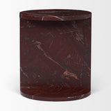 Mercana Forma Rosso Red Marble Round Side Table