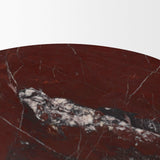 Mercana Forma Rosso Red Marble Round Side Table