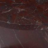 Mercana Forma Rosso Red Marble Round Side Table