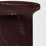 Mercana Forma Rosso Red Marble Round Side Table