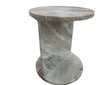 Mercana Forma Rosa Pink Marble Round Side Table