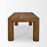 Mercana Hewitt 94" Rectangular Smooth Reclaimed Wood Dining Table