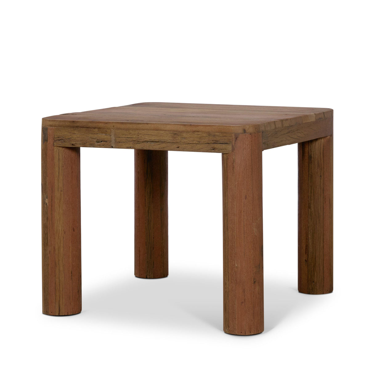 Mercana Hewitt Square Smooth Reclaimed Wood Side Table
