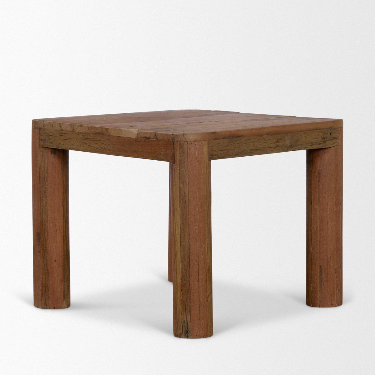 Mercana Hewitt Square Smooth Reclaimed Wood Side Table