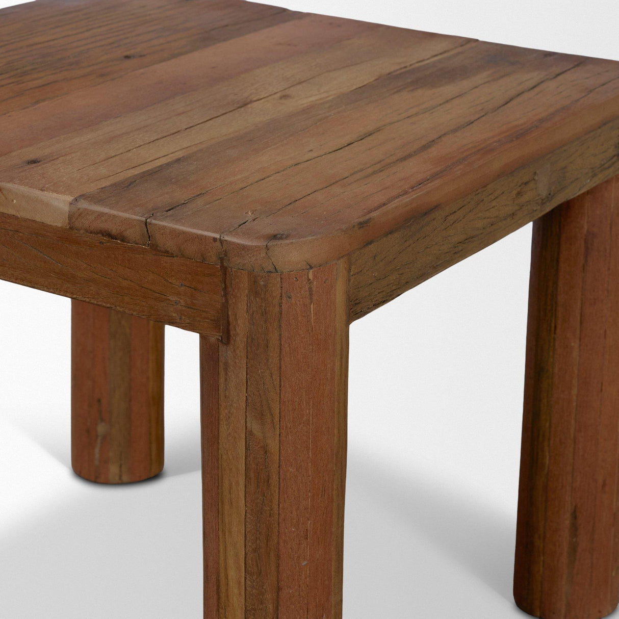 Mercana Hewitt Square Smooth Reclaimed Wood Side Table
