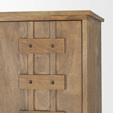 Mercana Truss Cool Brown Wood 6 Door Tall Cabinet