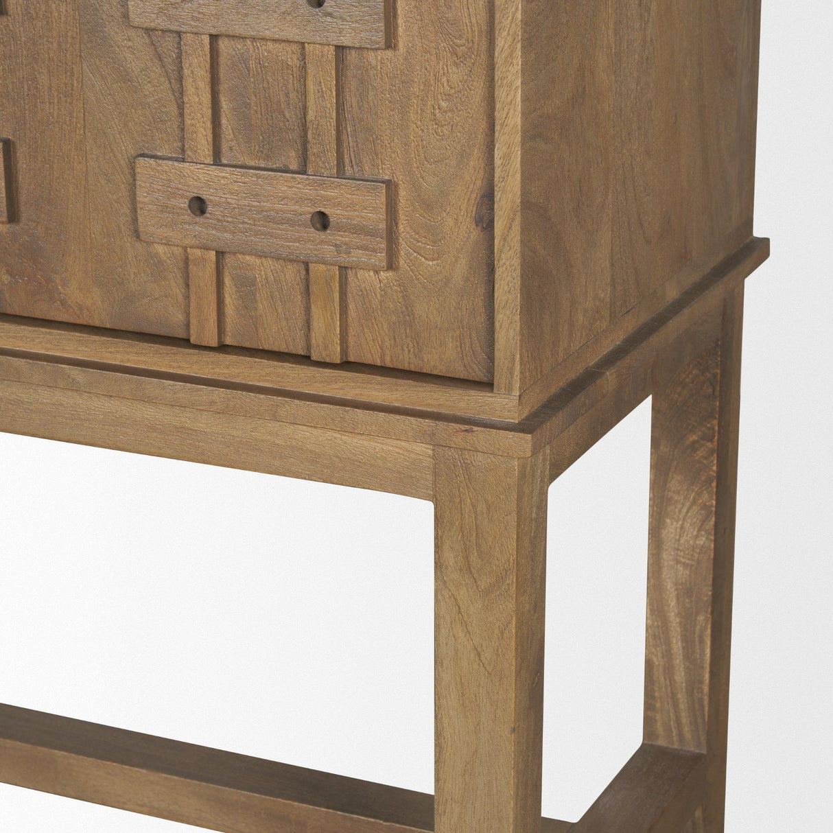 Mercana Truss Cool Brown Wood 6 Door Tall Cabinet