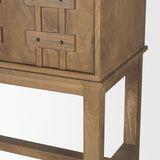 Mercana Truss Cool Brown Wood 6 Door Tall Cabinet