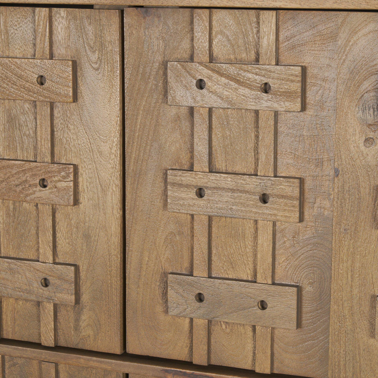 Mercana Truss Cool Brown Wood 6 Door Tall Cabinet