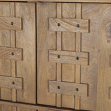 Mercana Truss Cool Brown Wood 6 Door Tall Cabinet