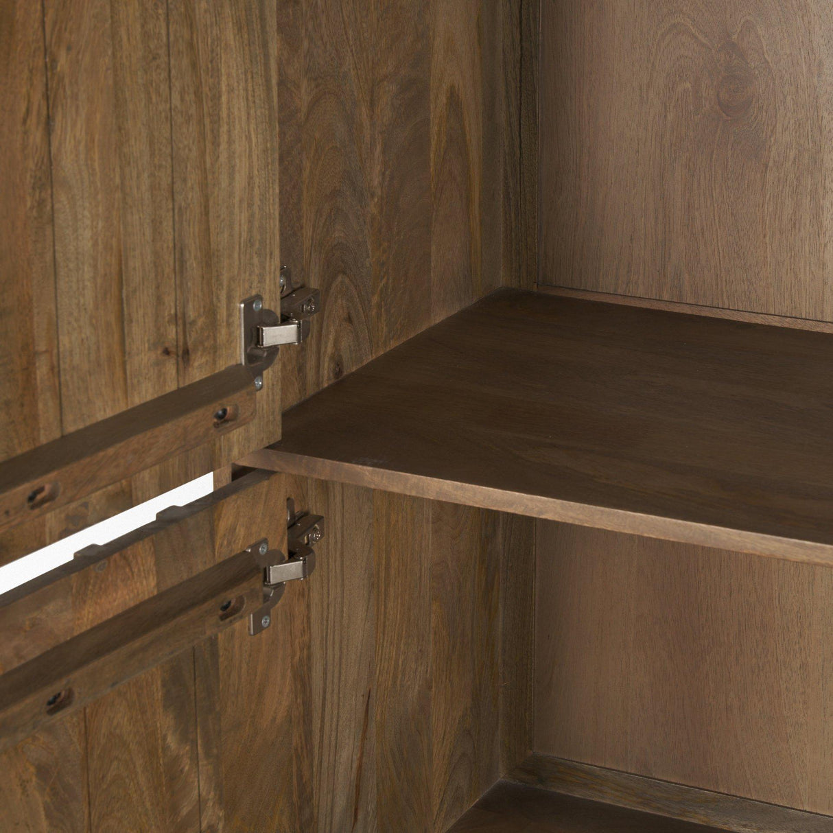 Mercana Truss Cool Brown Wood 6 Door Tall Cabinet