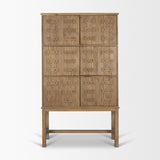 Mercana Truss Cool Brown Wood 6 Door Tall Cabinet