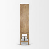 Mercana Truss Cool Brown Wood 6 Door Tall Cabinet