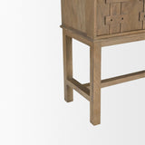 Mercana Truss Cool Brown Wood 6 Door Tall Cabinet