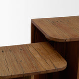 Mercana Lucan Mid-Dark Brown Reclaimed Wood Side Tables