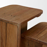 Mercana Lucan Mid-Dark Brown Reclaimed Wood Side Tables