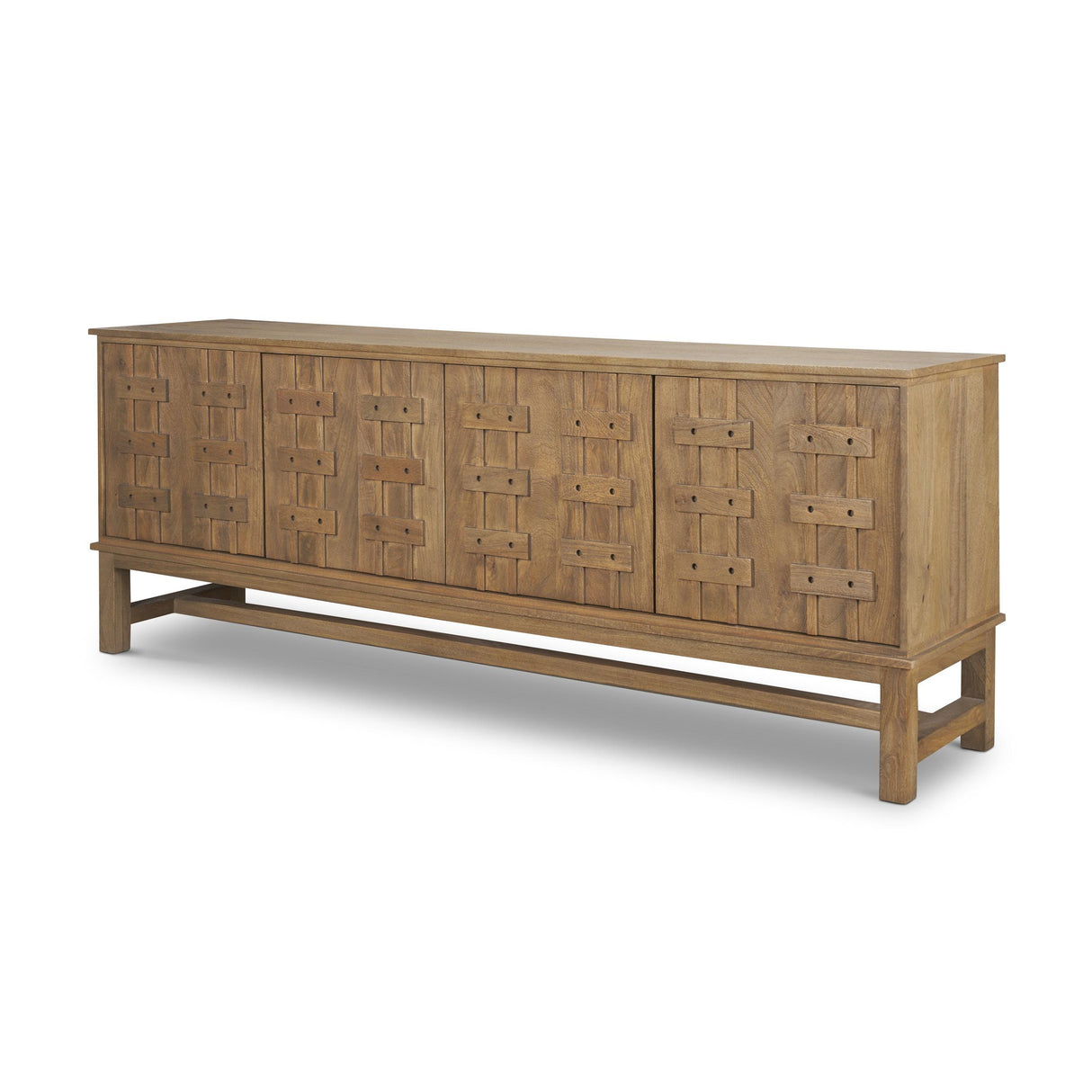 Mercana Truss Cool Brown Wood 4 Door Closed Sideboard