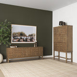 Mercana Truss Cool Brown Wood 4 Door Closed Sideboard