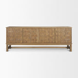 Mercana Truss Cool Brown Wood 4 Door Closed Sideboard
